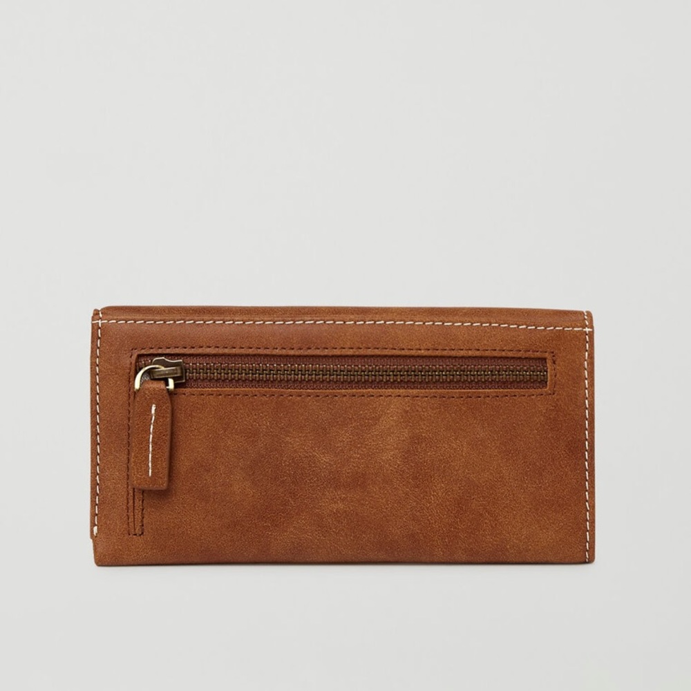 Roots Trifold Tribe Wallet 100% Genuine Leather - Picture 2 of 16